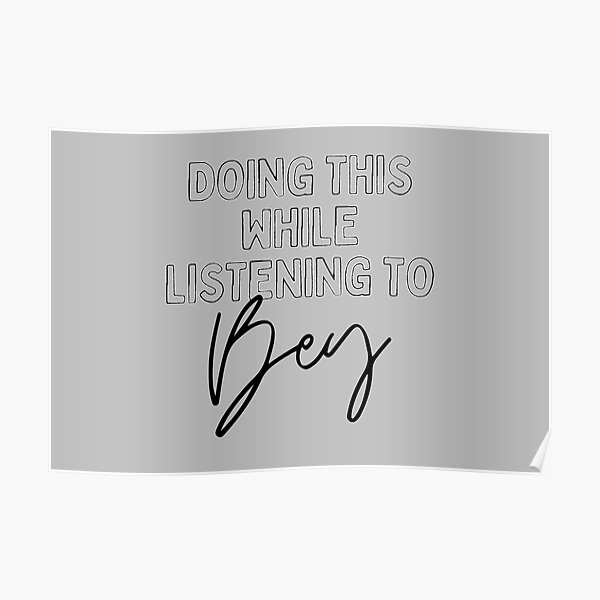 Now Playing: BEYONCE in Black Typography Print Poster RB1807 product Offical beyonce Merch