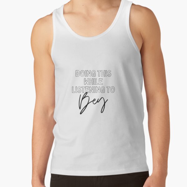 Now Playing: BEYONCE in Black Typography Print Tank Top RB1807 product Offical beyonce Merch