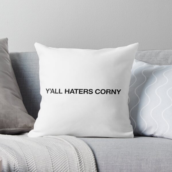Beyonce Formation - Y'all Haters Corny (Black on Light) Throw Pillow RB1807 product Offical beyonce Merch
