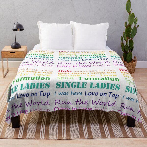 Beyonce song titles Throw Blanket RB1807 product Offical beyonce Merch