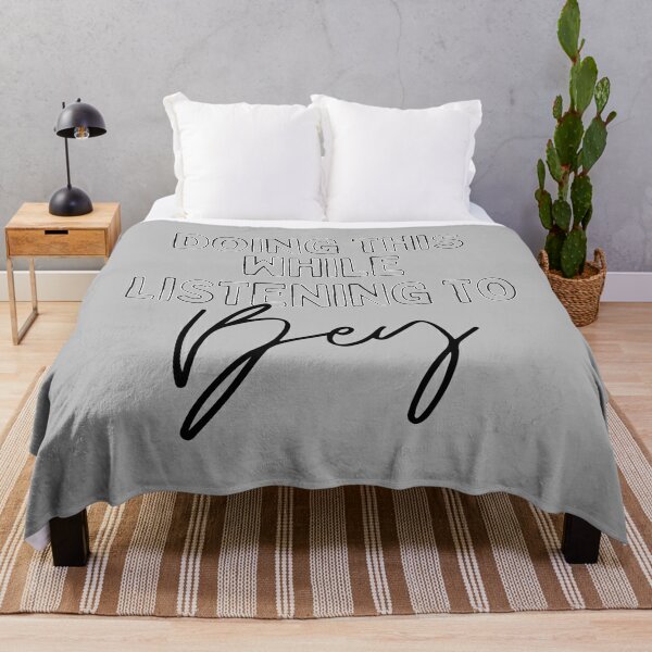 Now Playing: BEYONCE in Black Typography Print Throw Blanket RB1807 product Offical beyonce Merch