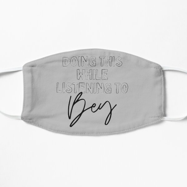 Now Playing: BEYONCE in Black Typography Print Flat Mask RB1807 product Offical beyonce Merch