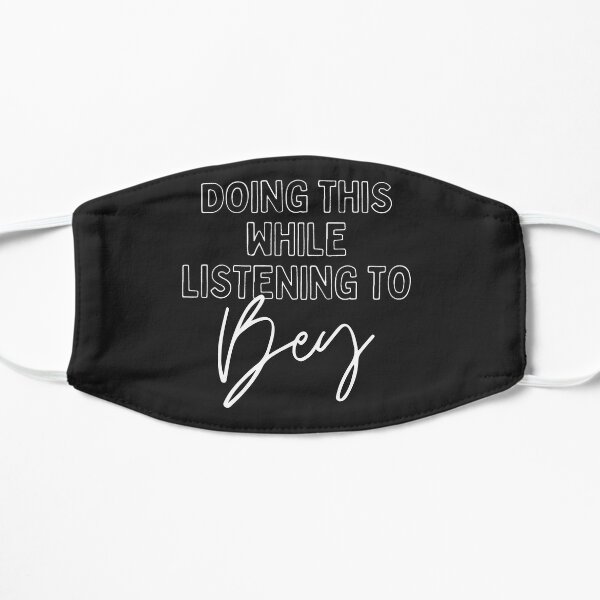 Now Playing: BEYONCE in White Typography Print Flat Mask RB1807 product Offical beyonce Merch